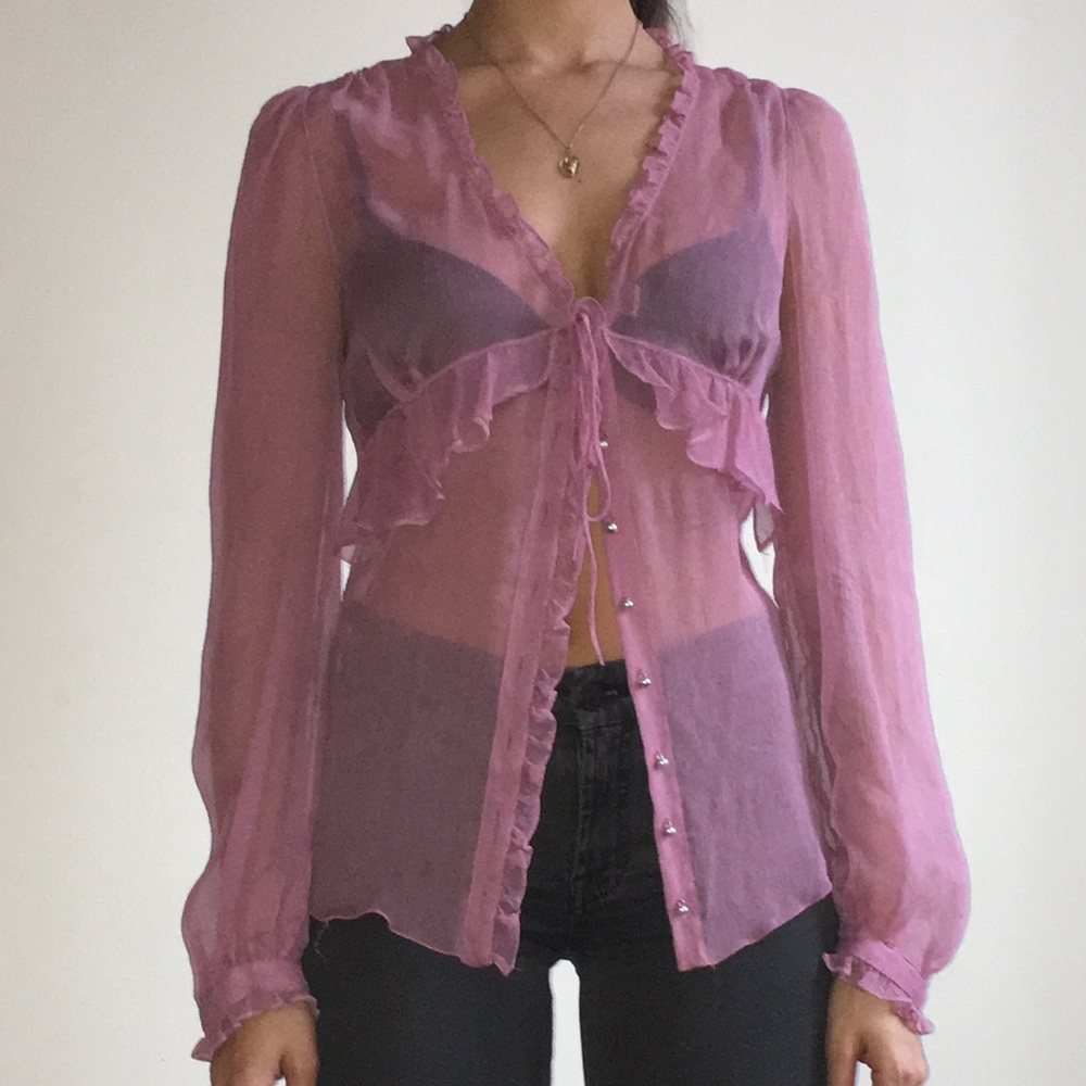 Dolce & Gabbana pink sheer top 💘 - Picture 2 of 4